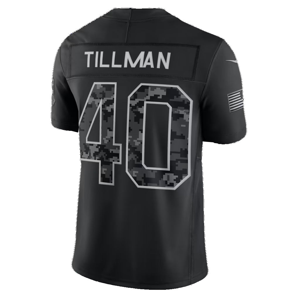 A.Cardinals #40 Pat Tillman Black 2026 Salute to Service Retired Player Stitched Limited Football Jersey