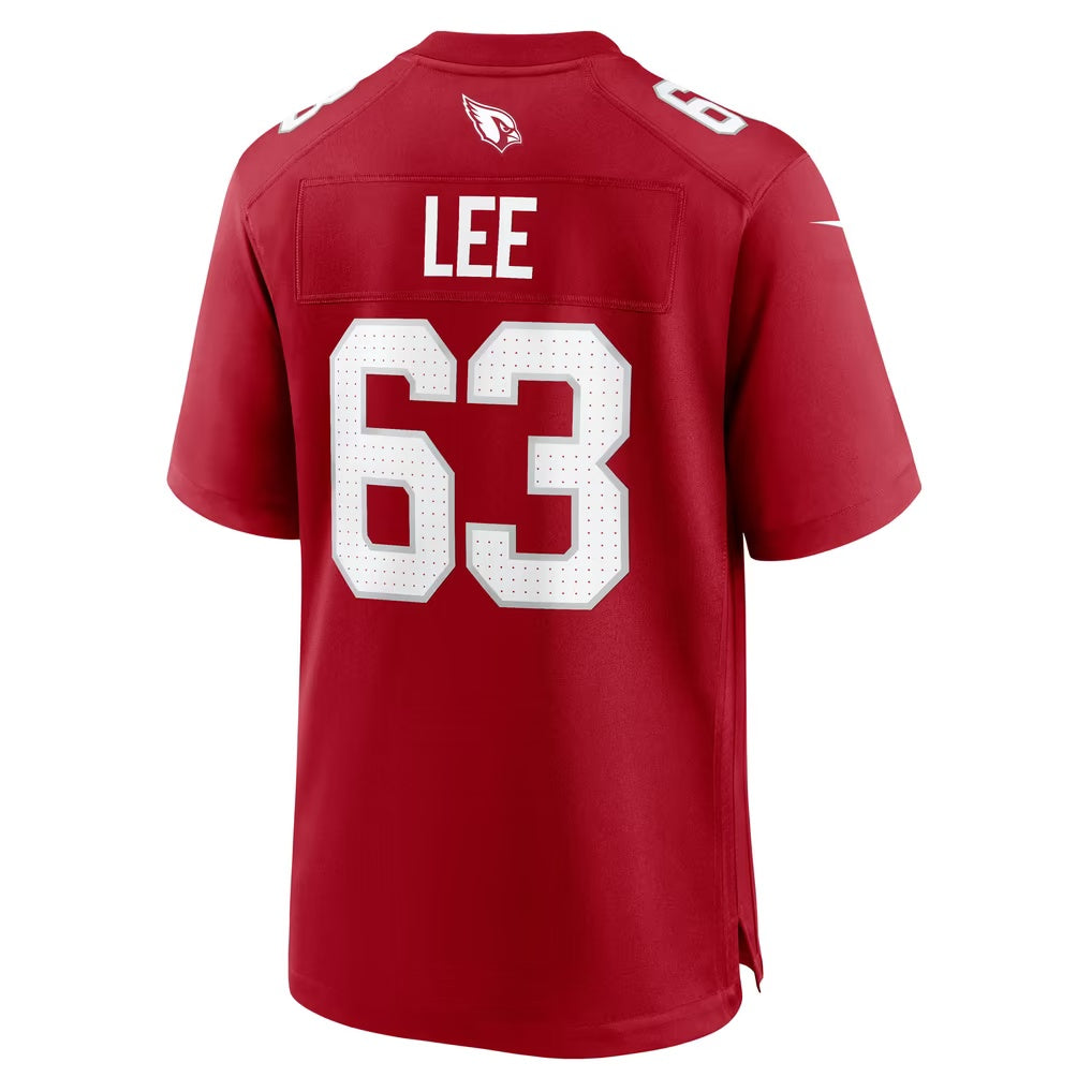 A.Cardinals #63 Vershon Lee Cardinal Team Game Football Jersey