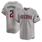 Arizona Diamondbacks #2 Geraldo Perdomo Player Gray Road Limited Home Game Stitched Baseball Jersey