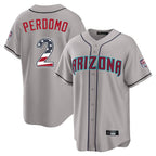 Arizona Diamondbacks #2 Geraldo Perdomo Player Gray USA 250 Fourth of July Home Game Stitched Baseball Jersey
