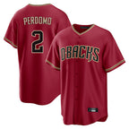 Arizona Diamondbacks #2 Geraldo Perdomo Player Red Home Game Stitched Baseball Jersey