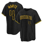 Arizona Diamondbacks #4 Ketel Marte Player Black Snake Skin City Home Game Stitched Baseball Jersey