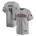 Arizona Diamondbacks #4 Ketel Marte Player Gray Road Limited Home Game Stitched Baseball Jersey