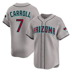 Arizona Diamondbacks #7 Corbin Carroll Player Gray Road Limited Home Game Stitched Baseball Jersey