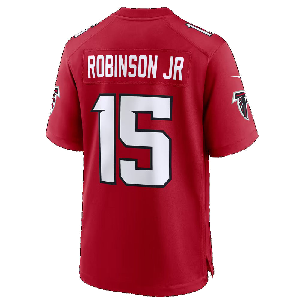 A.Falcons #15 Brian Robinson Jr. Red Team Game Football Jersey
