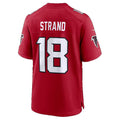 A.Falcons #18 Jack Strand Red Team Game Football Jersey