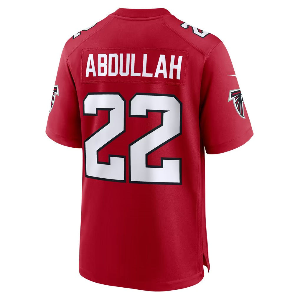 A.Falcons #22 Yasir Abdullah Red Team Game Football Jersey