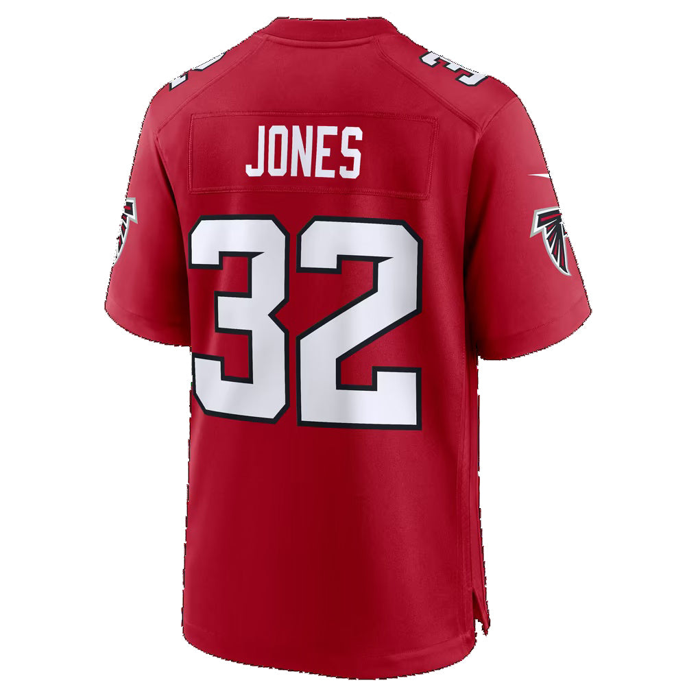 A.Falcons #32 Cash Jones Red Team Game Football Jersey