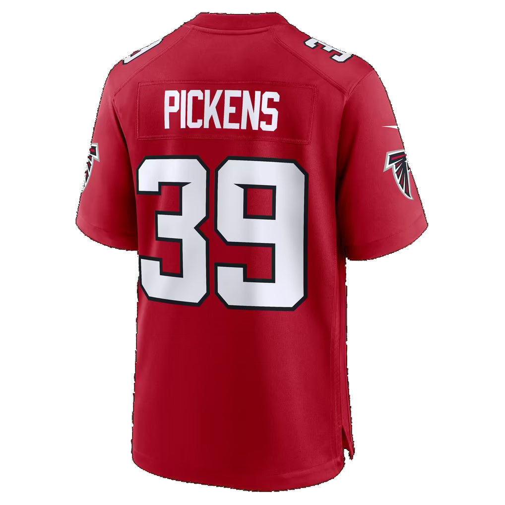 A.Falcons #39 Zacch Pickens Red Team Game Football Jersey