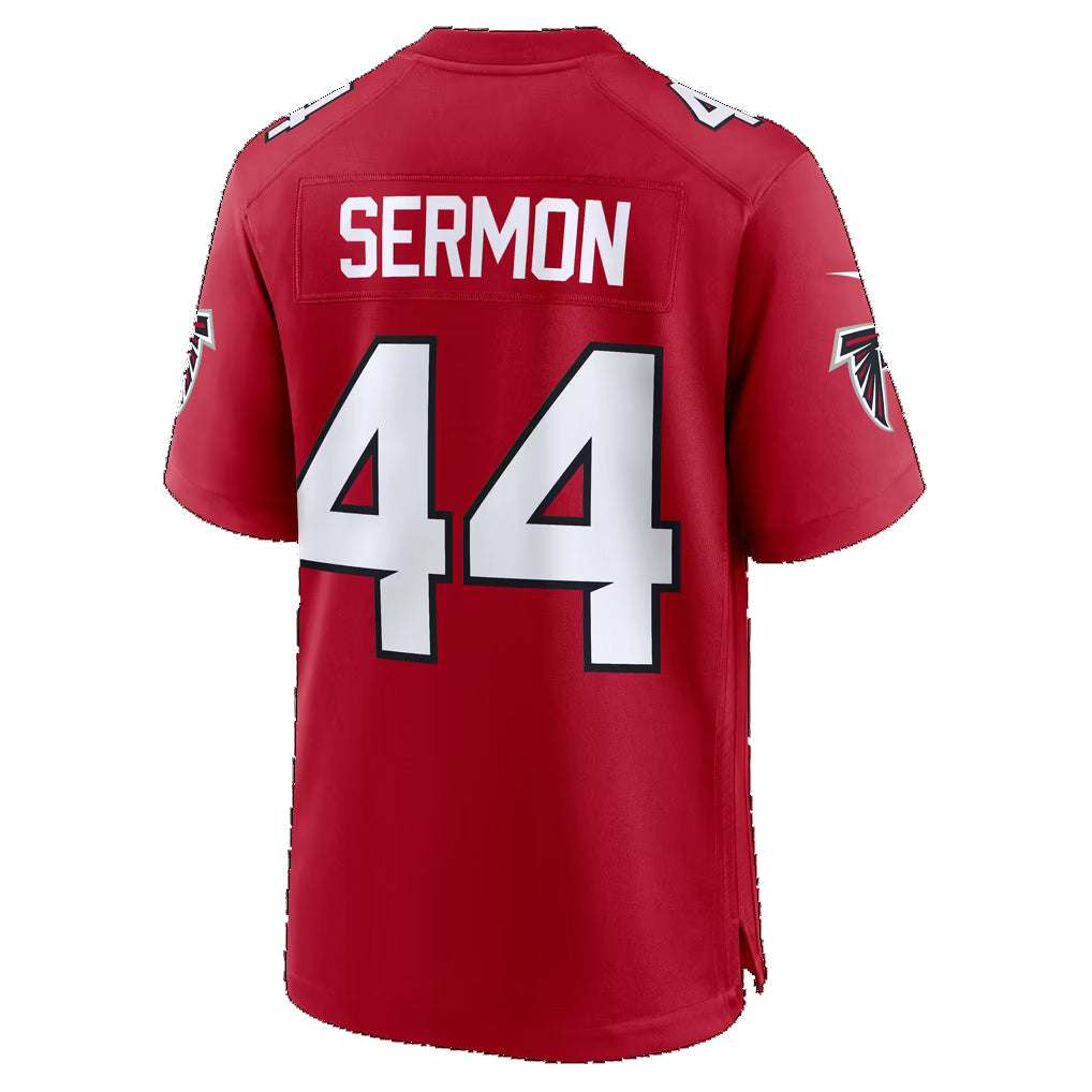 A.Falcons #44 Trey Sermon Red Team Game Football Jersey
