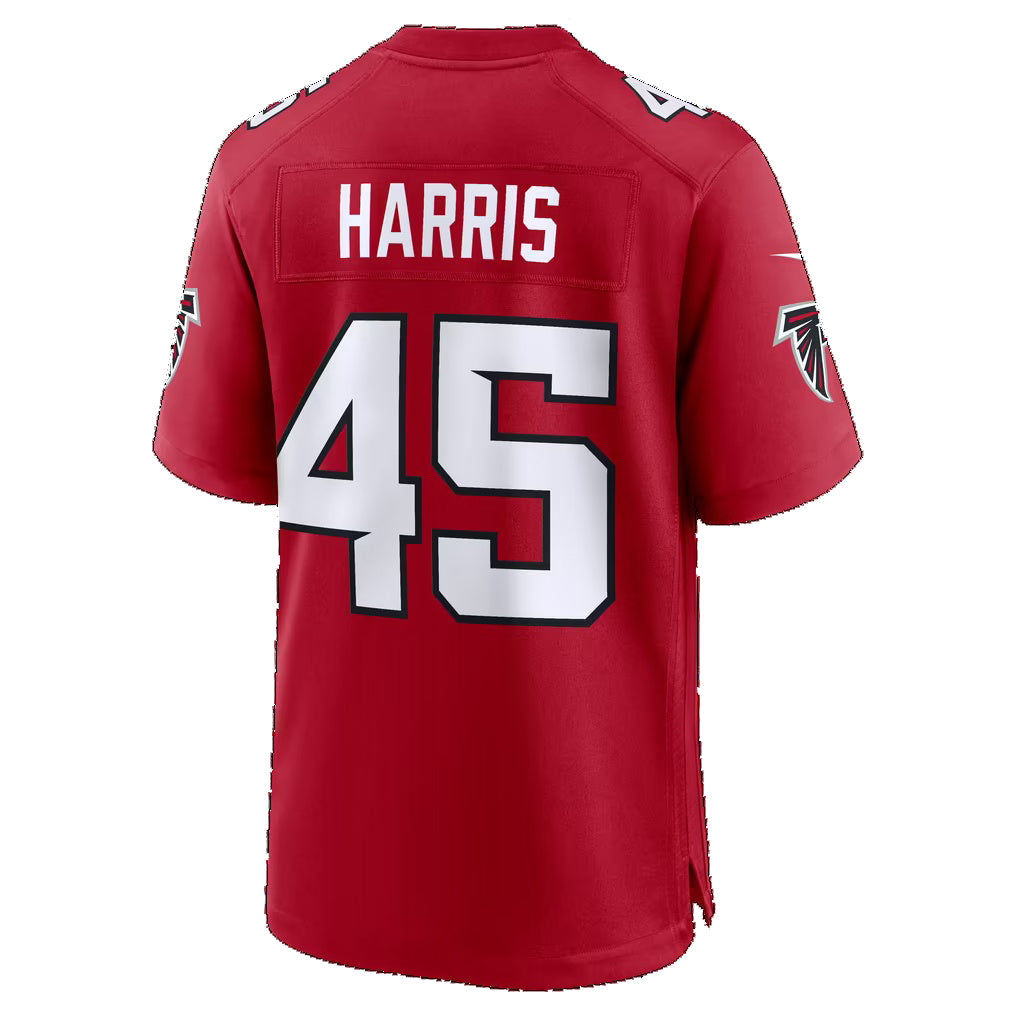 A.Falcons #45 Christian Harris Red Team Game Football Jersey