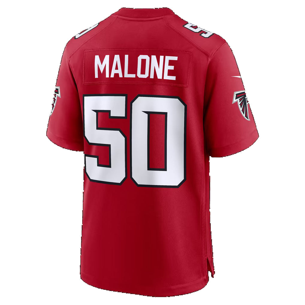 A.Falcons #50 Deangelo Malone Red Team Game Football Jersey