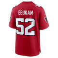 A.Falcons #52 Samson Ebukam Red Team Game Football Jersey