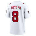 A.Falcons #8 Kyle Pitts Sr. White Game Football Jersey