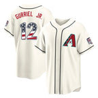Arizona Diamondbacks #12 Lourdes Gurriel Jr Player Cream USA 250 Fourth of July Home Game Stitched Baseball Jersey