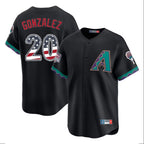 Arizona Diamondbacks #20 Luis Gonzalez Player Black USA 250 Fourth of July Home Game Stitched Baseball Jersey