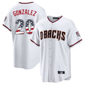 Arizona Diamondbacks #20 Luis Gonzalez Player White USA 250 Fourth of July Home Game Stitched Baseball Jersey