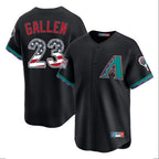 Arizona Diamondbacks #23 Zac Gallen Player Black USA 250 Fourth of July Home Game Stitched Baseball Jersey