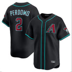 Arizona Diamondbacks #2 Geraldo Perdomo Player Black Limited Home Game Stitched Baseball Jersey