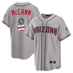 Arizona Diamondbacks #8 James McCann Player Gray USA 250 Fourth of July Home Game Stitched Baseball Jersey