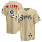 Arizona Diamondbacks #8 James McCann Player Tan USA 250 Fourth of July Home Game Stitched Baseball Jersey