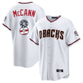 Arizona Diamondbacks #8 James McCann Player White USA 250 Fourth of July Home Game Stitched Baseball Jersey