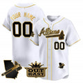 Atlanta Braves Atliens Vapor Premier Limited Custom Jersey V2 – White Gold Baseball Jersey
