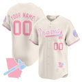 Atlanta Braves Bubblegum Pink Vapor Premier Limited Custom Jersey – Cream Baseball Jersey