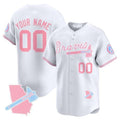 Atlanta Braves Bubblegum Pink Vapor Premier Limited Custom Jersey – White Baseball Jersey