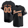 Atlanta Braves Peaches n’ Cream Vapor Premier Limited Custom Jersey – Black Baseball Jersey