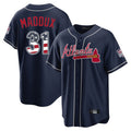 Atlanta Braves #31 Greg Maddux Player Navy USA 250 Fourth Of July Limited Home Game Stitched Baseball Jersey