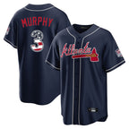 Atlanta Braves #3 Dale Murphy Player Navy USA 250 Fourth Of July Limited Home Game Stitched Baseball Jersey