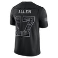 B.Bills #17 Josh Allen Black 2026 Salute to Service Stitched Limited Football Jersey
