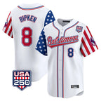 Baltimore Orioles #8 Cal Ripken Player White USA 250 Independence Day Vapor Premier Limited Home Game Stitched Baseball Jersey