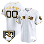 Boston Red Sox 2024 Spring Training Patch Vapor Premier Limited Custom Jersey – White Gold Baseball Jersey