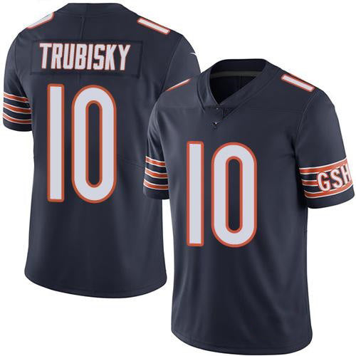 C.Bears #10 Mitchell Trubisky Navy Blue Team Color Stitched Vapor Untouchable Limited Football Jersey