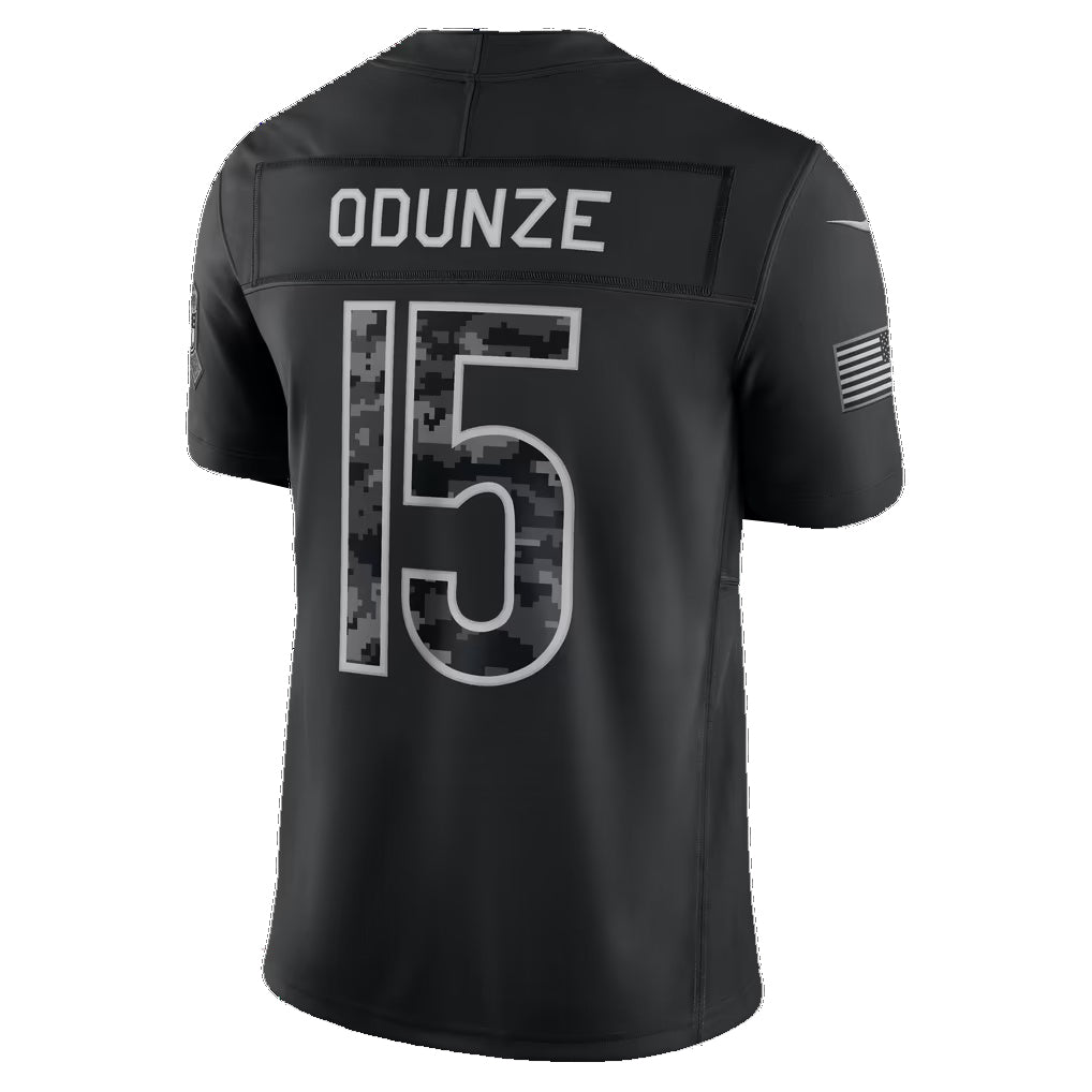 C.Bears #15 Rome Odunze Black 2026 Salute to Service Stitched Limited Football Jersey