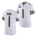C.Bears #1 Justin Fields White 2022 With 1-star C Patch Vapor Untouchable Limited Stitched Football Jersey