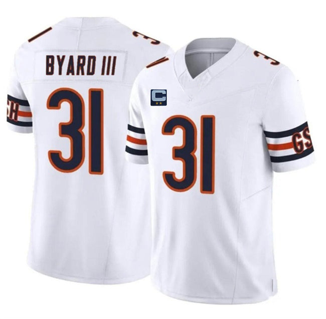 C.Bears #31 Kevin Byard III White 2025 F.U.S.E. With 2-Star C Patch Vapor Untouchable Limited Stitched Football Jersey