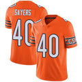 C.Bears #40 Gale Sayers Orange Stitched Limited Rush Football Jersey