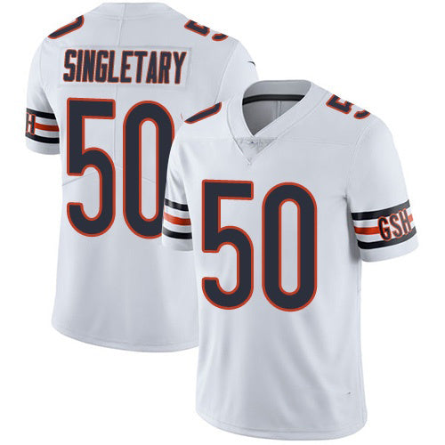 C.Bears #50 Mike Singletary White Stitched Vapor Untouchable Limited Football Jersey