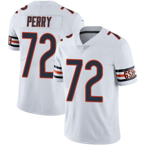 C.Bears #72 William Perry White Stitched Vapor Untouchable Limited Football Jersey