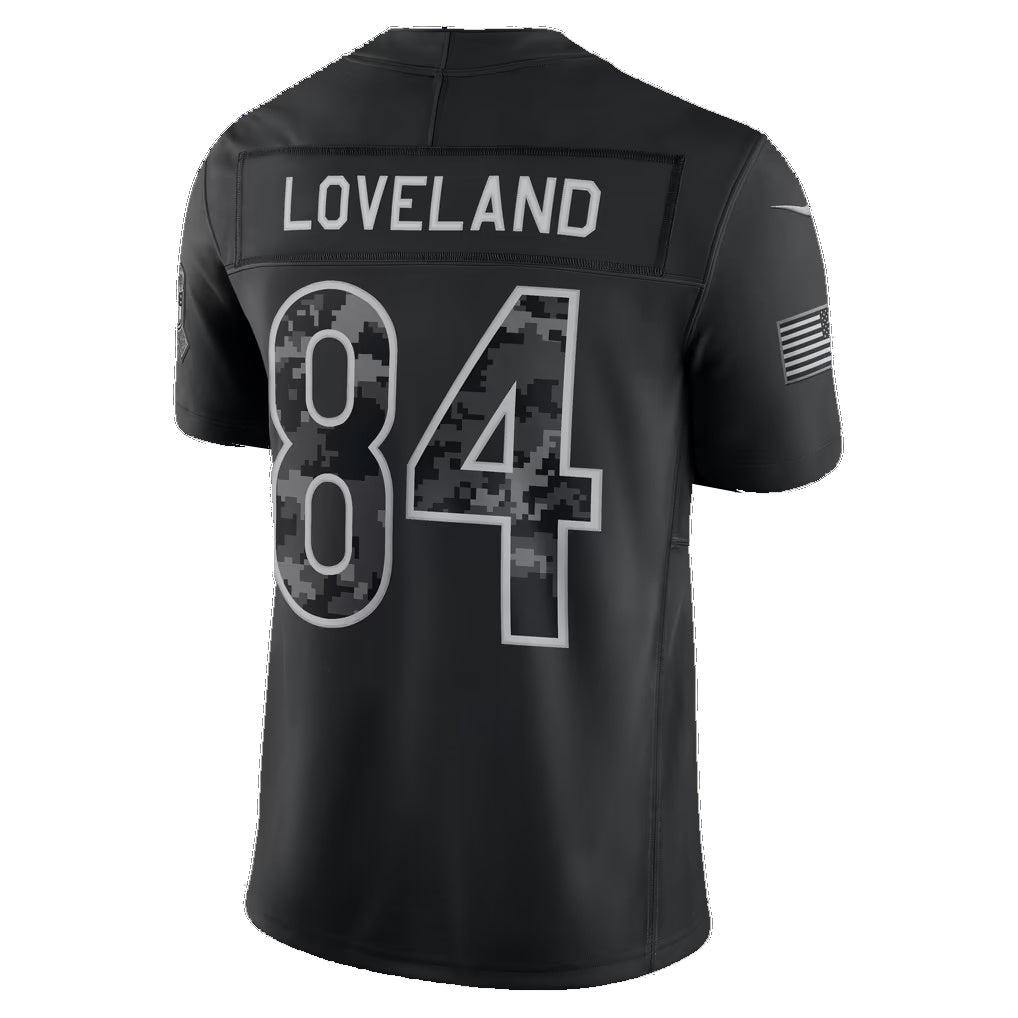 C.Bears #84 Colston Loveland Black 2026 Salute to Service Stitched Limited Football Jersey