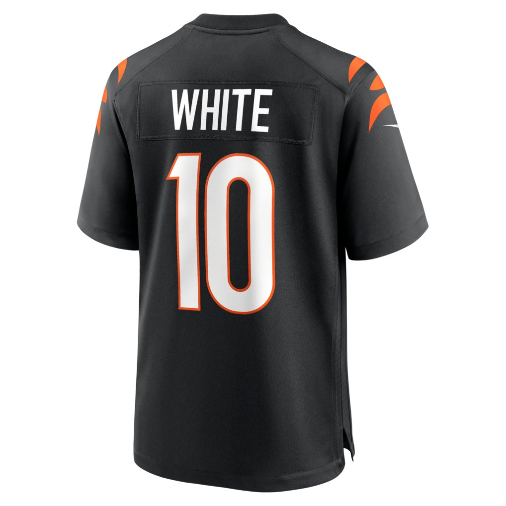 C.Bengals #10 Mike White Black Team Game Football Jersey