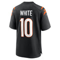 C.Bengals #10 Mike White Black Team Game Football Jersey