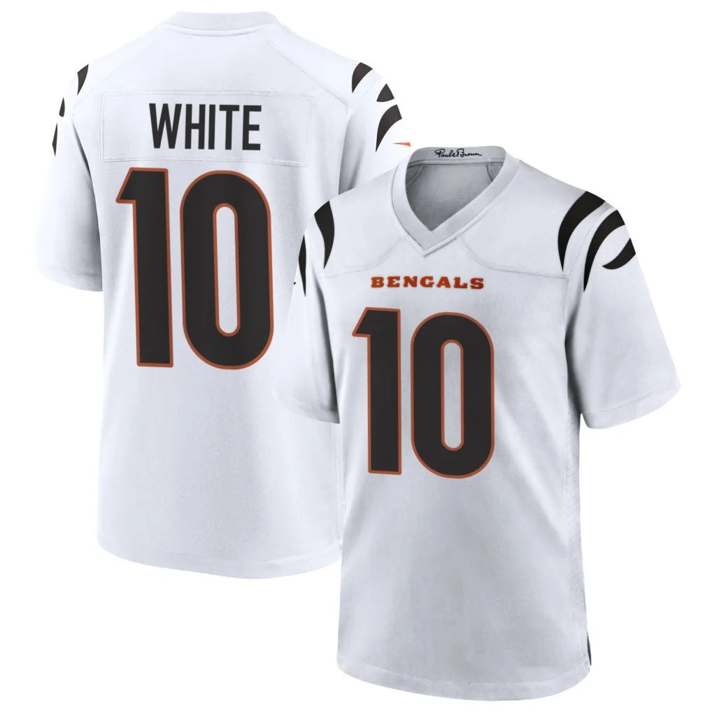 C.Bengals #10 Mike White Player White Home Game Football Jersey