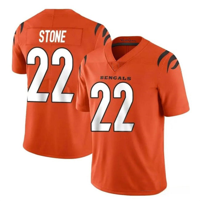 C.Bengals #22 Geno Stone Orange Vapor Untouchable Limited Stitched Football Jersey