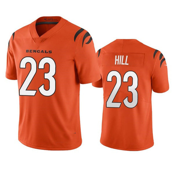 C.Bengals #23 Daxton Hill Orange Vapor Untouchable Limited Stitched Football Jersey