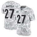 C.Bengals #27 Jordan Battle Player Arctic Camo Salute to Service Limited Football Jersey