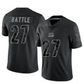 C.Bengals #27 Jordan Battle Player Black RFLCTV Limited Football Jersey